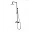 Conjunto barra de ducha termostatica Monza black gun metal de Imex
